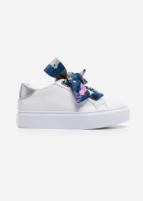 Conga Ocean Coral 3cms - Tenis blancos con pañoleta