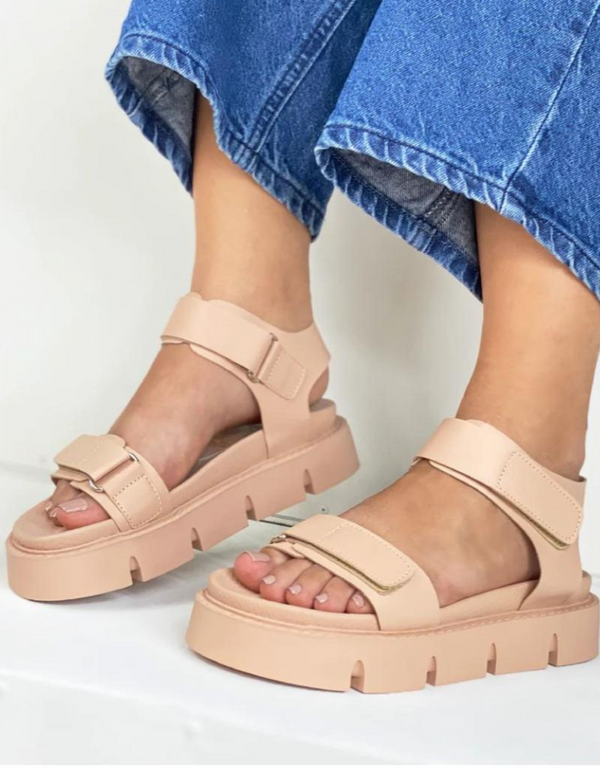 Sandalias Nude Chunky